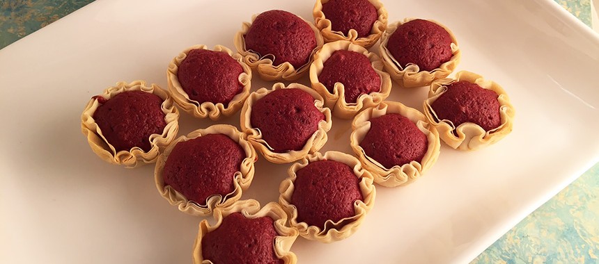Red Velvet Fillo Cupcakes
